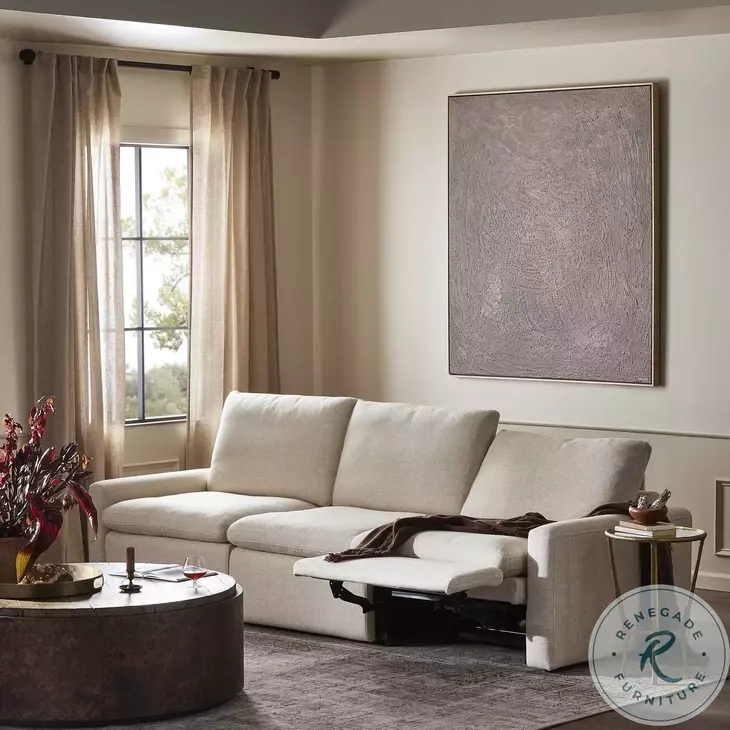 Performance Fabric Power Reclining Sofa in Natural