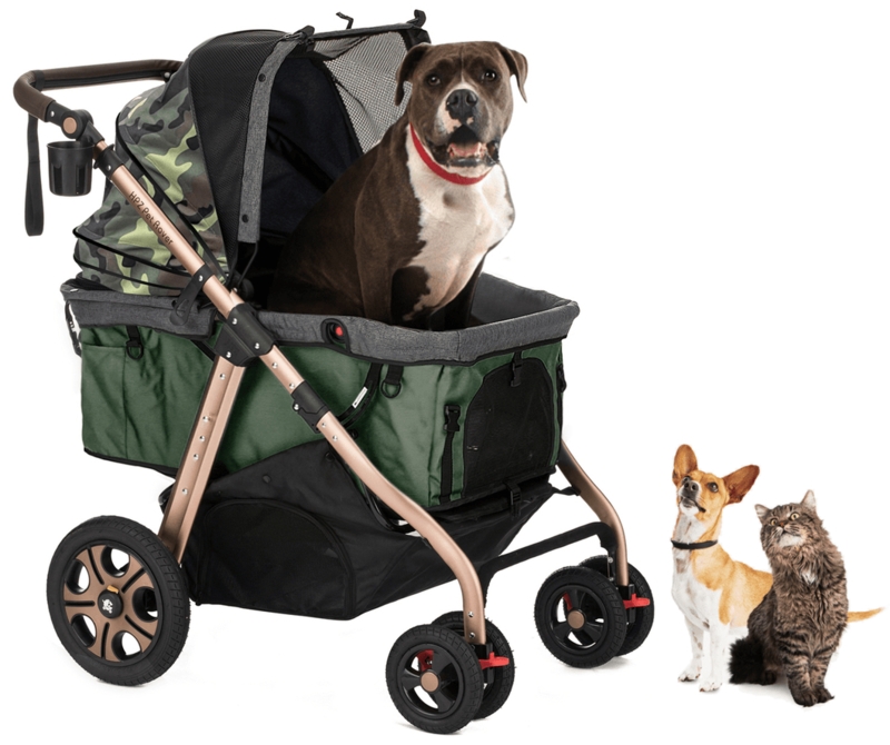 Pet Stroller Camo Print Canopy SUV Scale Luxury Gear