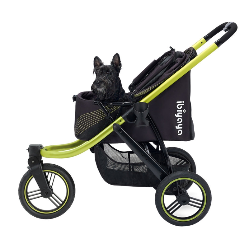 Pet Stroller Lime Green Frame Large Tires Ibiyaya Beast Stroller