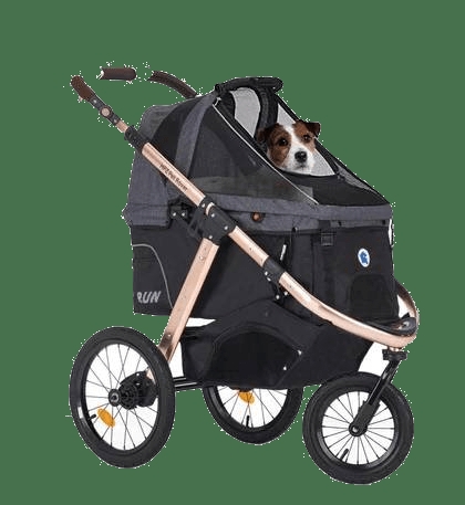 Pet Stroller Rose Gold Spoked Wheels Luxury Cat Jogging Stroller
