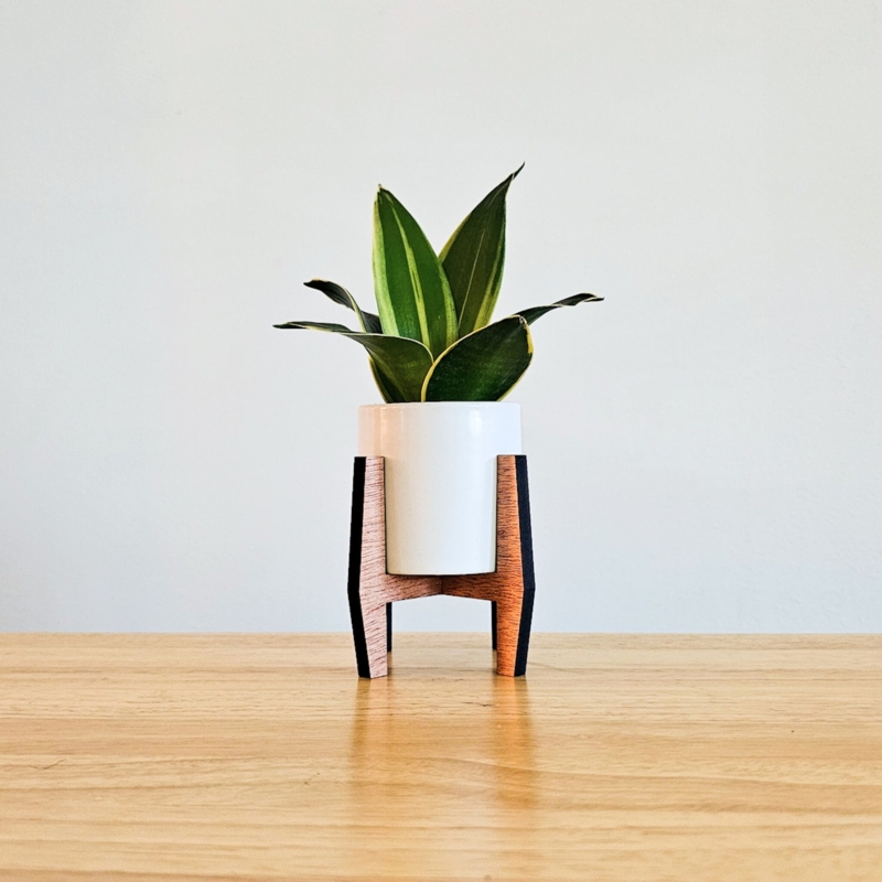 Plant Stand Miniature Scale with Angled Sides and Two Tone Finish