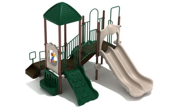 Playground Structure with Double Wave Slide, Marine Panel