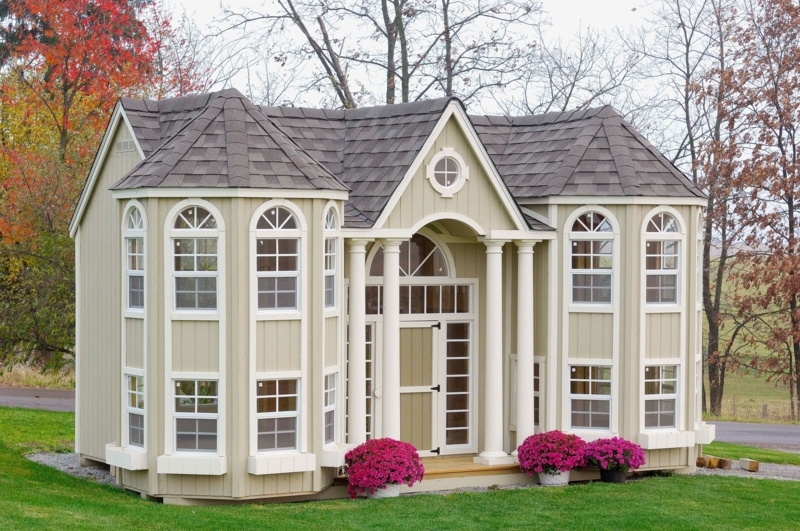 Playhouse Grand Portico Mansion Two Story Classical Columns Sage