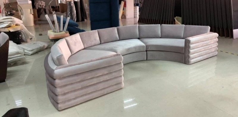 Plush Semi Circle Sectional Sofa Design for Cozy Living