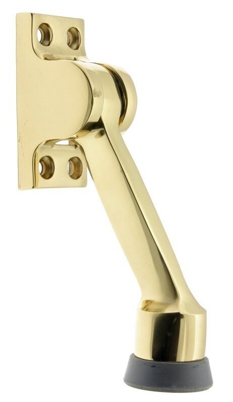 Polished Brass High Gloss Traditional Kickdown Door Stop