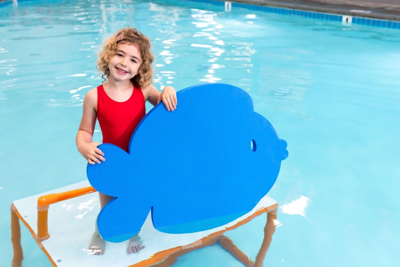 Pool Float, Cobalt Blue Fish Silhouette Foam Mat, Playful Aquatic Toy