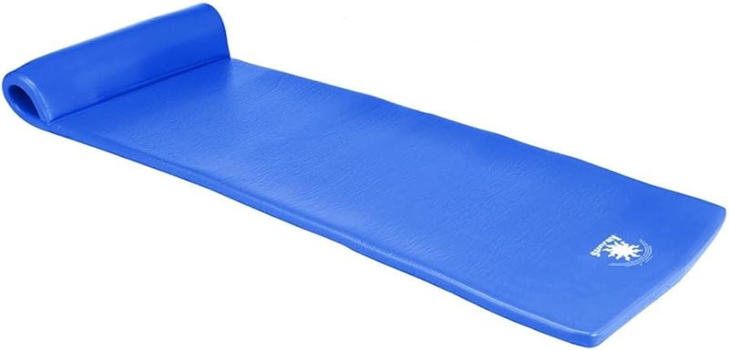 Pool Float, Electric Blue Textured Foam Mat with Vinyl Coated Finish