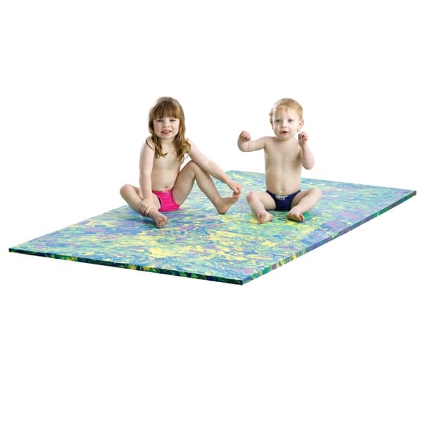 Pool Mat, Multicolor Marble Pattern Foam Raft, Large Surface Area