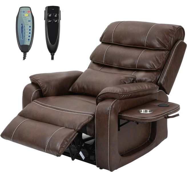Power Lift Recliner with Wireless Charging & Contrast Stitching