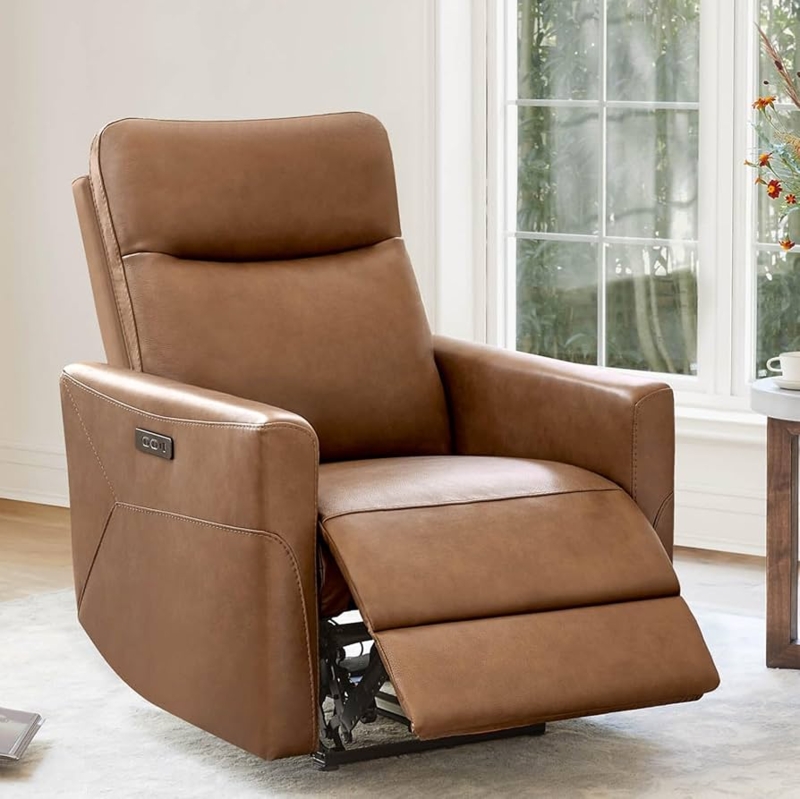 Power Recliner Chair: Wall Hugger with Power Headrest and Charging Ports