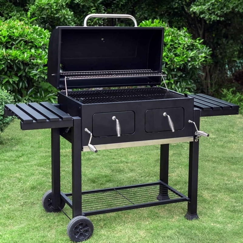 Professional Charcoal Grill with Dual Crank Adjustment