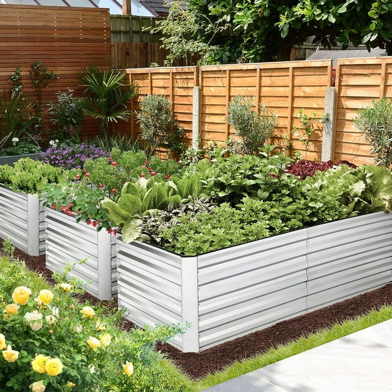 Raised Garden Bed Deep Profile Galvanized Steel Corrugated Kit