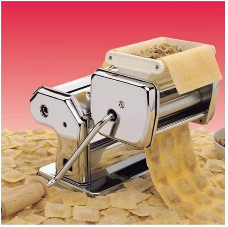 Ravioli Maker Scalloped Rollers Polished Chrome Homemade Ravioli Set