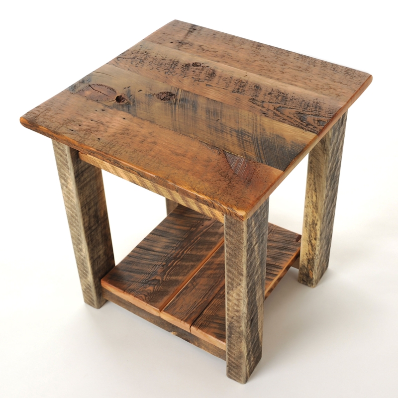 Reclaimed Wood Table Rough Sawn Plank Style Construction