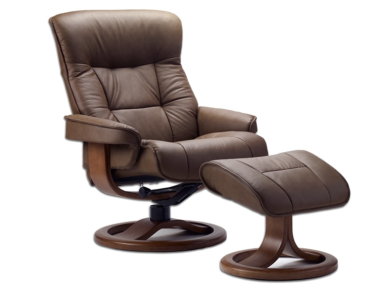 Recliner Chair Cocoa Brown Ottoman Adjustable Tension Knob