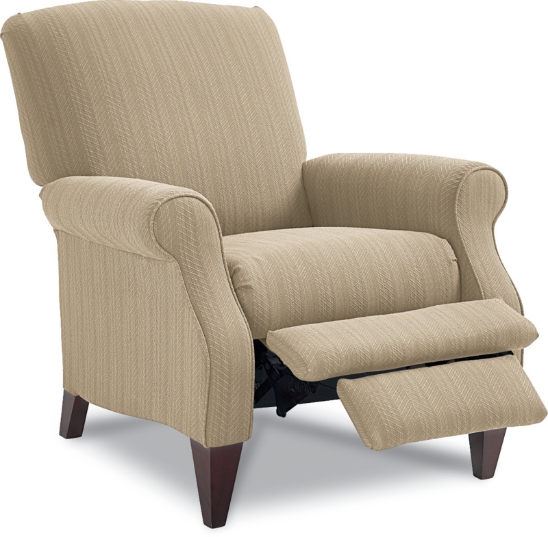 Recliner Chair with Herringbone Pattern and Two-Tier Footrest