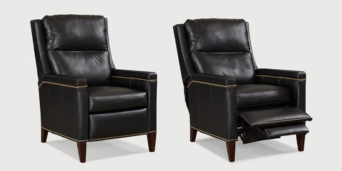 Reclining Chair with Tiered Backrest and Slim Track Arms