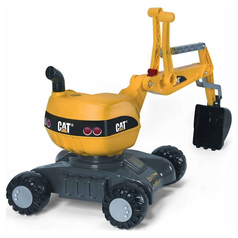 Ride-on Toy Excavator with 360-Degree Swivel and Dual Handle Operation