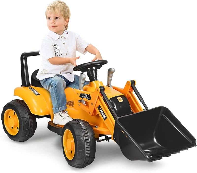 Ride-on Toy Loader with Controllable Bucket and Dual Control Levers