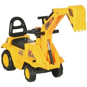 Ride-on Toy with Sit and Scoot Design and Movable Excavator Arm