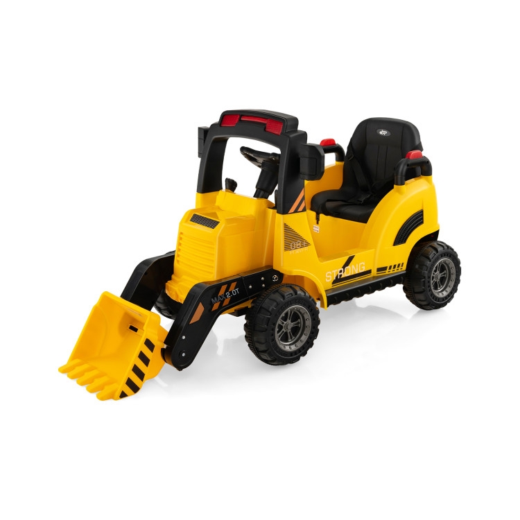 Ride-on Tractor featuring Protective Roll Bar and Hazard Stripe Decals