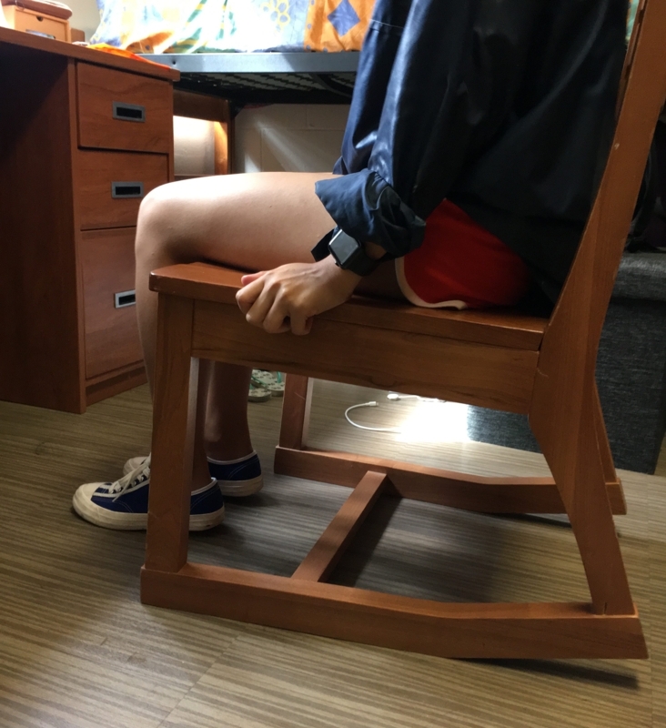 Rocking Chair Warm Honey Wood with Integrated Runners Angled Base