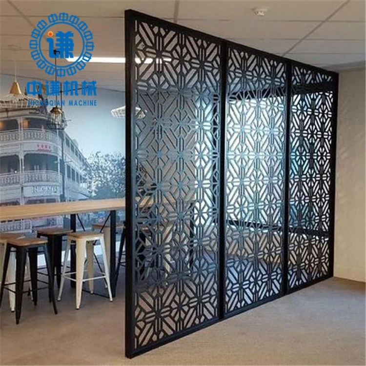 Room Divider Intricate Geometric Lattice Laser Cut Metal Screen