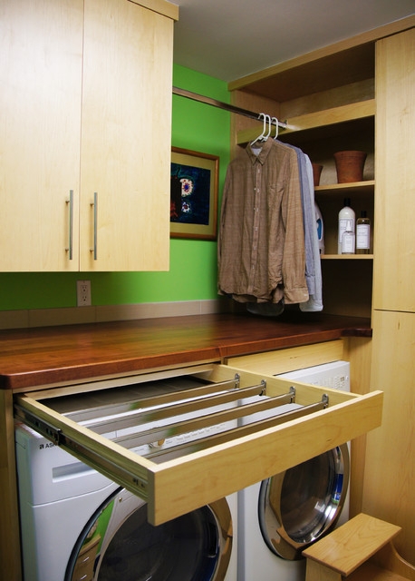 Room Fold Out Clothes Dryer Washing Machine Laundry Room Pull Out Drying  Rack Hidden