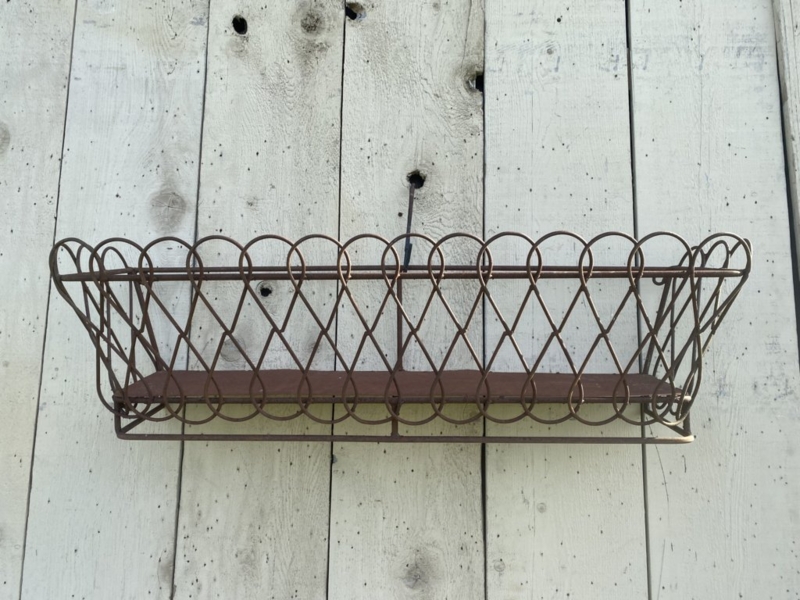 Rustic Wire Window Box featuring Interlocking Loops
