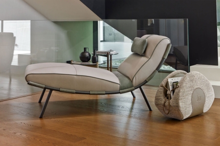 Sage Accent Chaise Lounge with Tubular Metal Frame