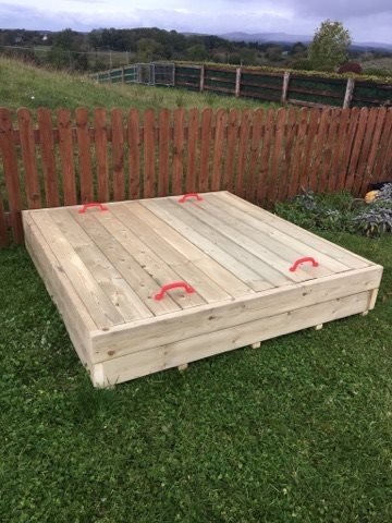 Sandbox with lid | Timber Sandbox | Large Playground Sandbox with lid