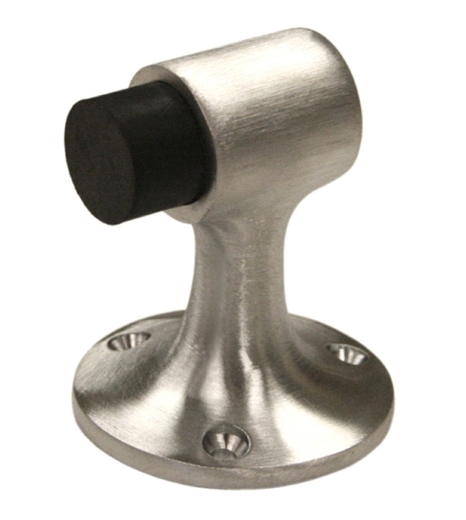 Satin Nickel Floor Mount Door Stop Heavy Duty Bumper Tip