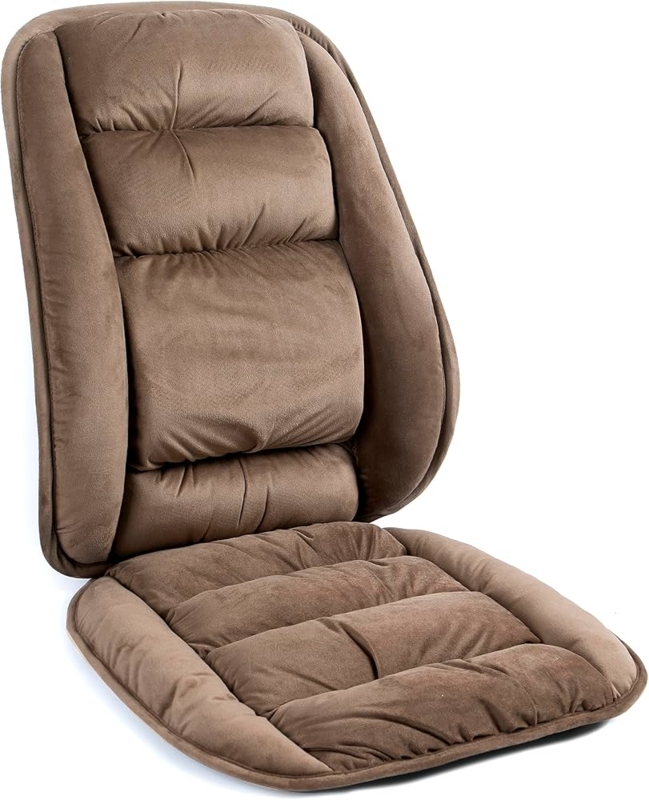Seat Cushion Coffee Brown Segmented Padding Lumbar Support