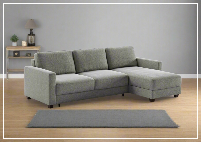 Sectional Sleeper Sofa Sage Green Right Facing Chaise Woven