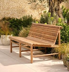 Slatted Garden Bench featuring Curved Ergonomic Seat Design