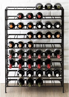 Slender Freestanding Wine Rack with 9 Tier Vertical Profile