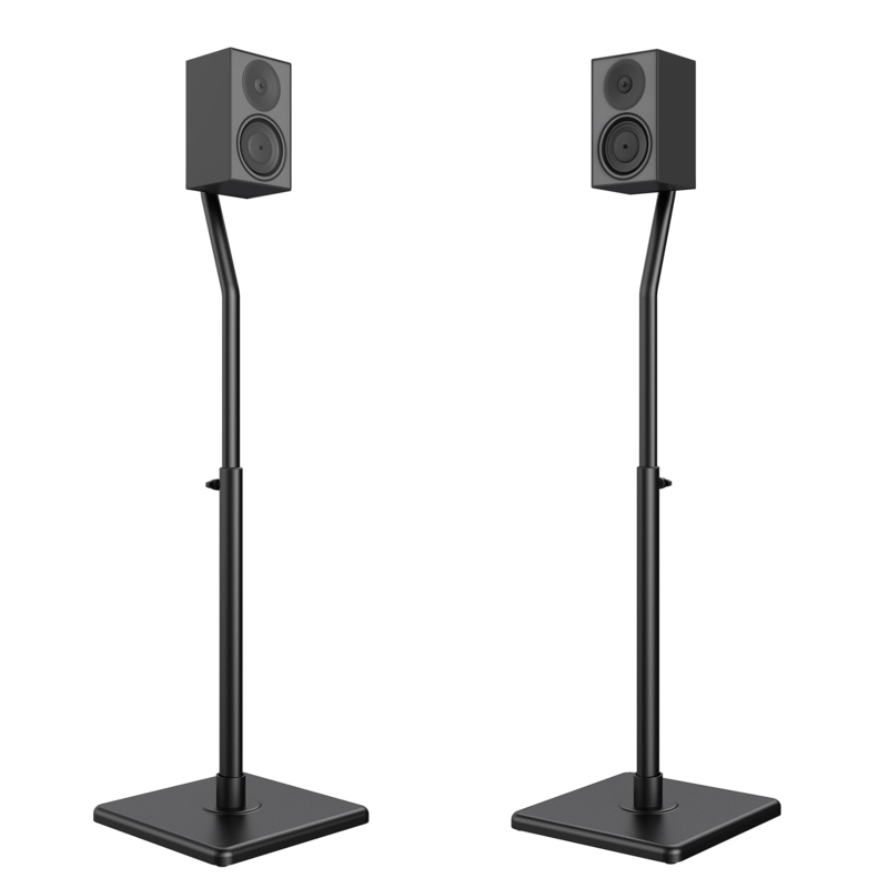 Speaker Stands Height Adjustable Curved Neck Telescopic Pole Set