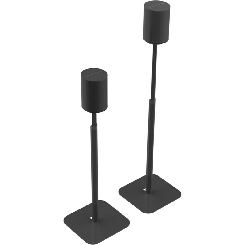 Speaker Stands Slim Profile Rounded Corners Telescoping Pole Minimalist