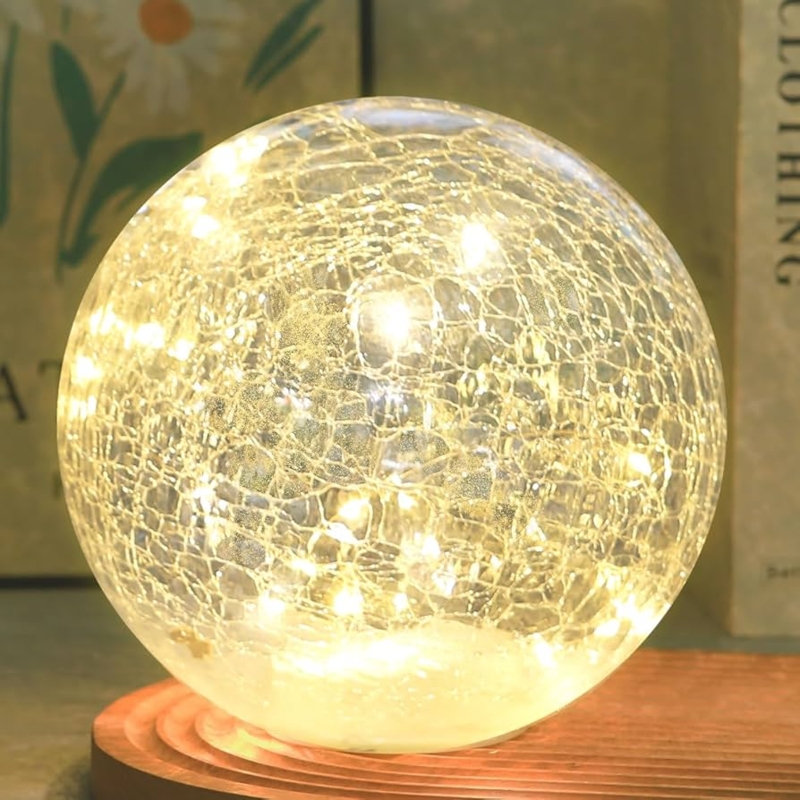 Sphere Table Lamp Cordless with Internal Fairy Lights