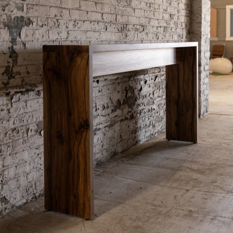 Spider Table | Narrow Wood Console Table 5' L / Walnut by Alabama Sawyer