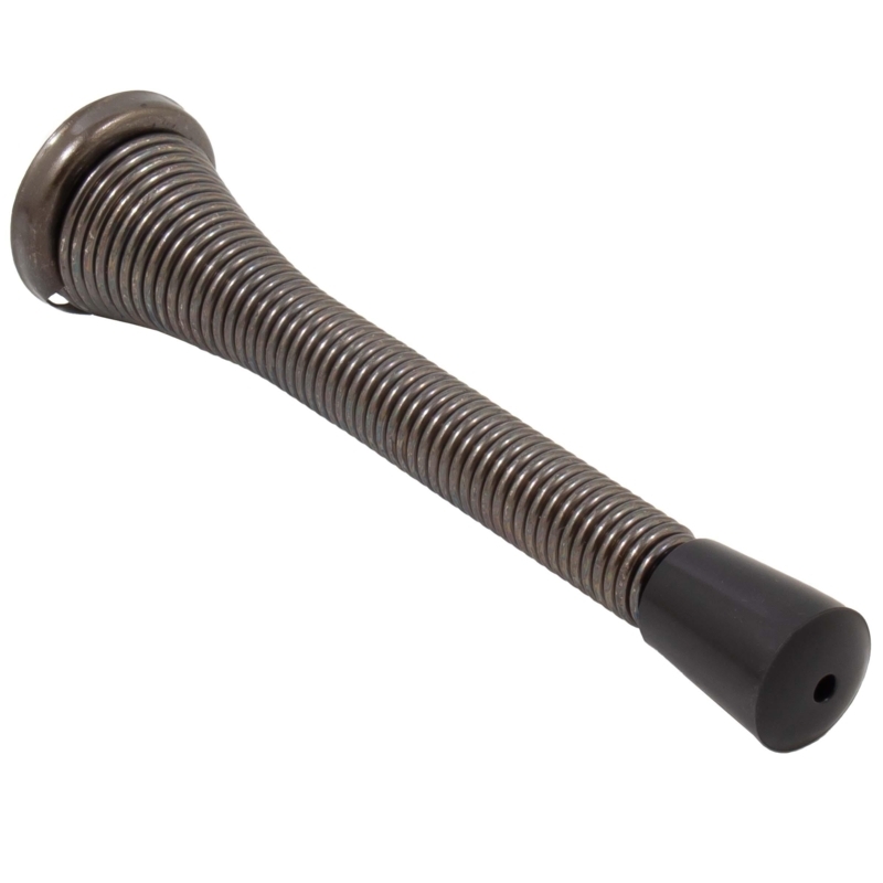 Spring Door Stop Antique Nickel Finish Traditional Baseboard Hardware