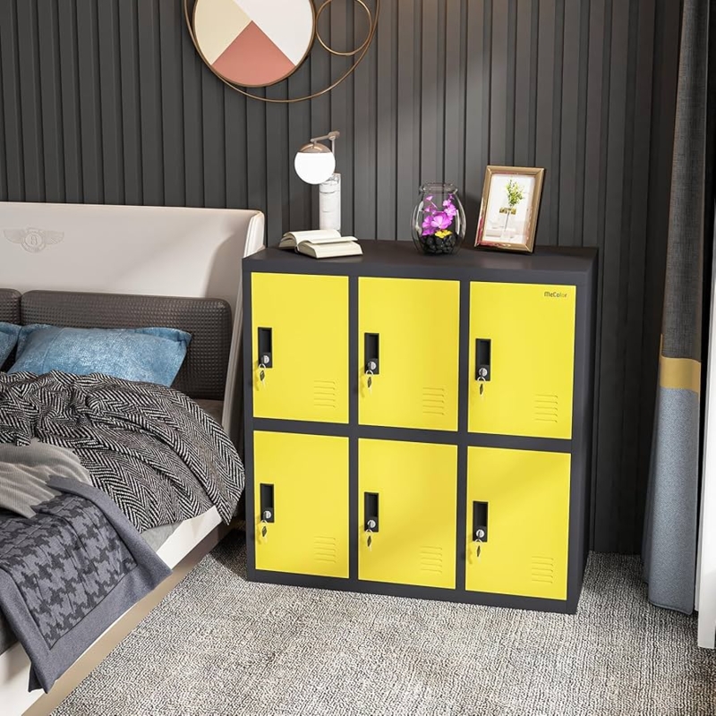 Storage Locker in Sunshine Yellow with Ventilation Slats