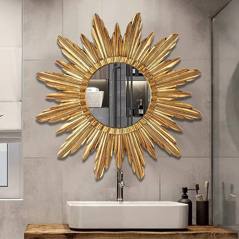 Large Gold Sunburst Mirror
