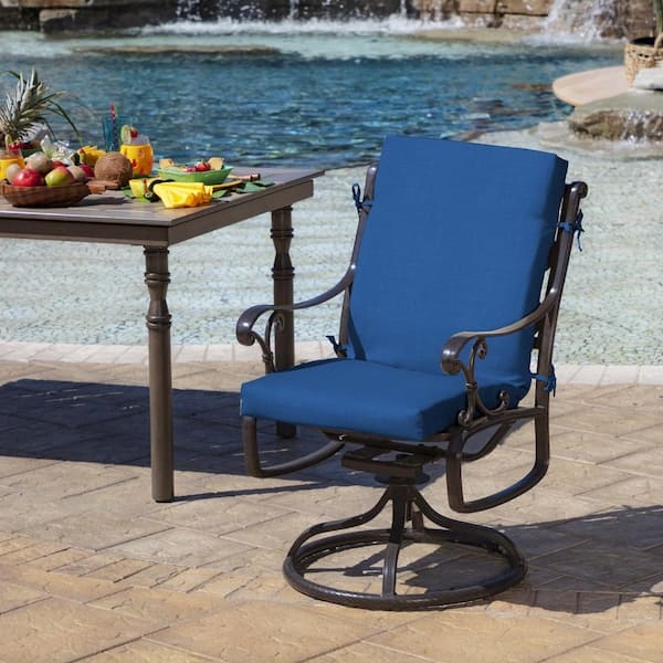 Swivel Chair Cushion: Cobalt Blue Textured Finish
