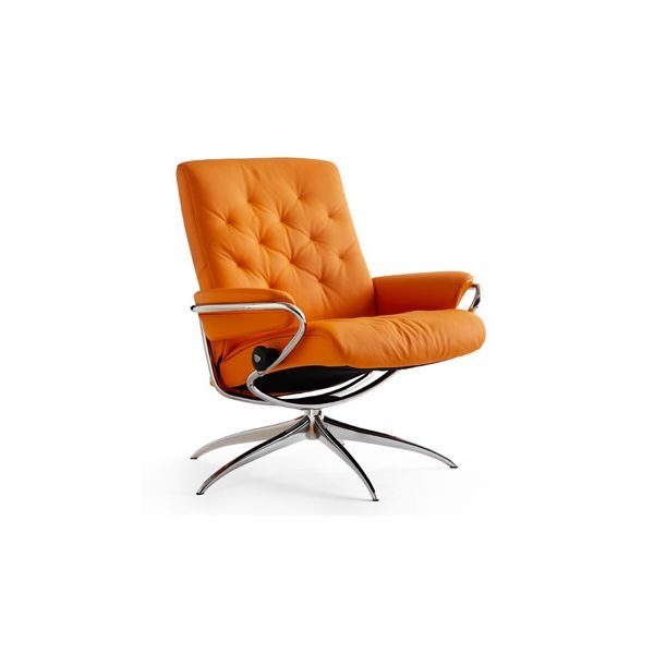 Swivel Lounge Chair Vibrant Orange Diamond Tufted Chrome Base