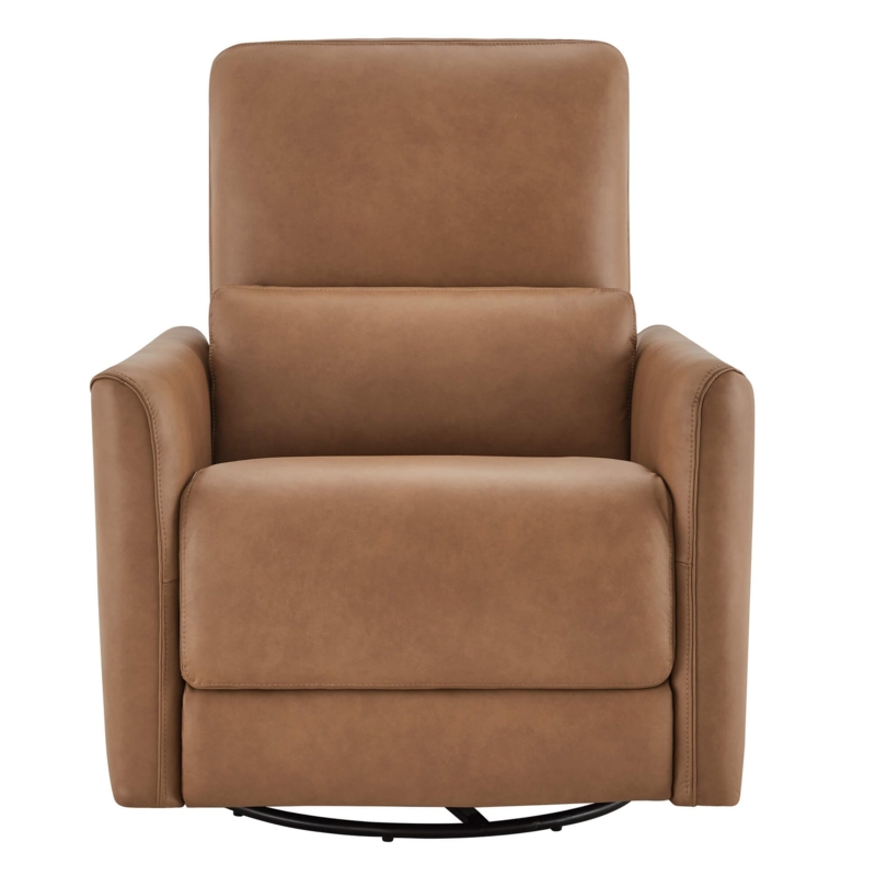 Swivel Recliner, Glider Mechanism Butternut Leather
