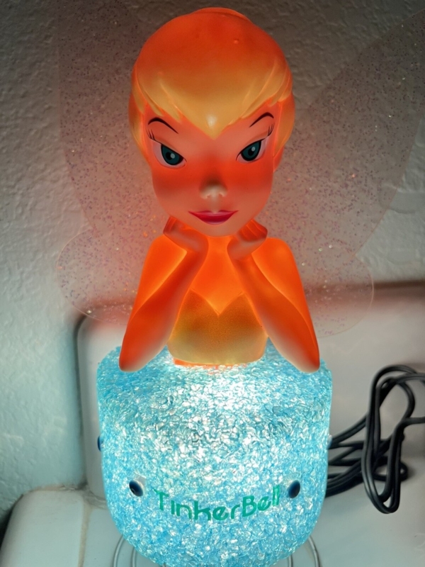 Table Lamp: Character Bust with Dual-Zone Lighting and Crushed Ice Base