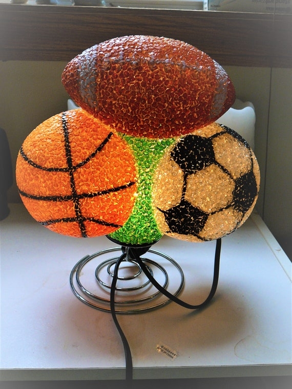 Table Lamp Fused Bead Texture Spiral Wire Base Novelty Sports Lighting