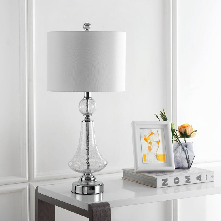 Table Lamp Hourglass Silhouette Polished Silver Accent