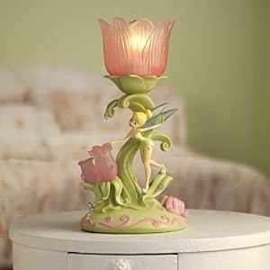 Table Lamp: Pink Tulip Petal Shade on Sculpted Vine Base